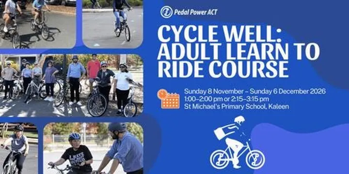 Cycle Well: Adult Learn to Ride Course - November & December 2026