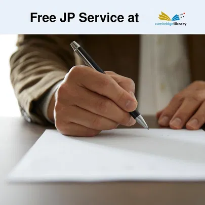 JP Service Tuesdays & Fridays 11am to 1pm No Bookings Required
