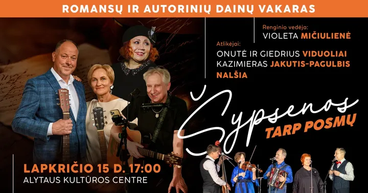 Romansų ir autorinių dainų vakaras ''Šypsenos tarp posmų''