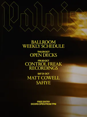 Ballroom at Palais: Control Freak Recordings