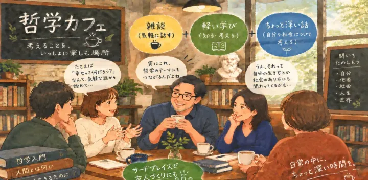 チャリティ・イベント！【現在2名参加】会話を楽しもう！番外編2　哲学を学び始めたい人向け哲学カフェ(という名の雑談会＋軽く哲学)勉強会