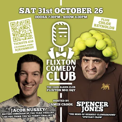 Flixton Comedy Club: 31st October 2026, featuring Spencer Jones