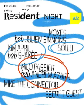 Resident Night Yellow House ADE