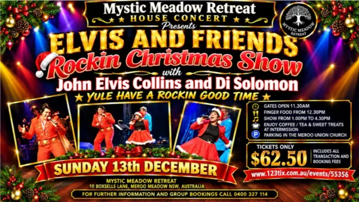 ELVIS AND FRIENDS - ROCKIN XMAS  - House Concert @ Mystic Meadow