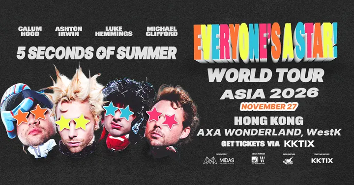 5 Seconds of Summer: EVERYONE'S A STAR! World Tour 2026 - Live in Hong Kong