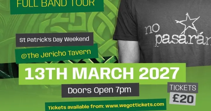 Ian Prowse Full Band Tour at The Jericho Tavern, Oxford - 13th March 2027