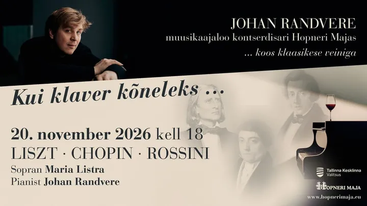 Johan Randvere muusikaajaloo kontsert KUI KLAVER KÕNELEKS... Liszt, Chopin, Rossini
