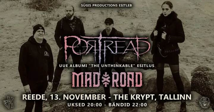 13.11 • 𝑴𝒆𝒕𝒂𝒍 𝑭𝒓𝒊𝒅𝒂𝒚: PORTREAD + MAD ROAD @ The Krypt, Tallinn 🦇