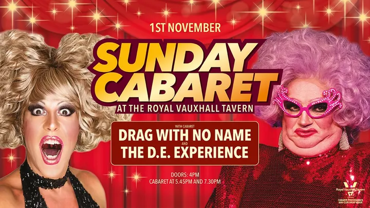 Sunday Cabaret with The D.E. Experience and Drag With No Name