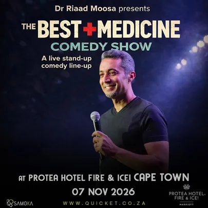 Riaad Moosa & Friends - The Best Medicine Comedy Show - LIVE in Cape Town at The Protea Hotel Fire & Ice! 07 November 2026