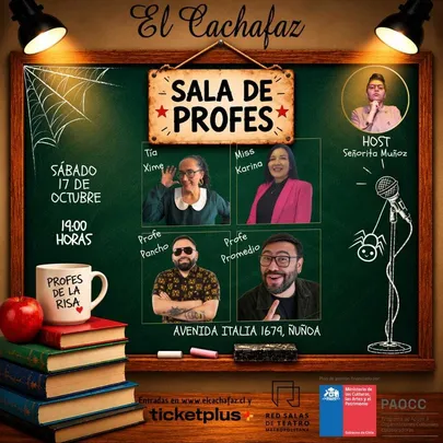 Show de Stand up-Sala de profes-Sabado 17 Octubre 19hrs