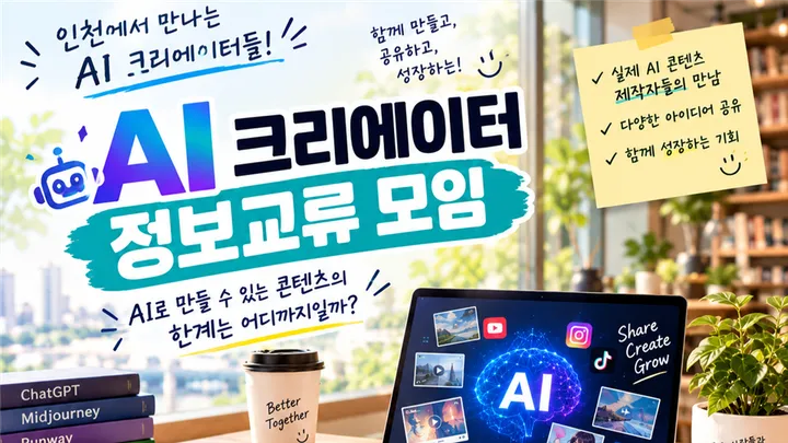 [10/15] “이런 것까지 AI로 만들어 봤다고?” — 단봉 AI 크리에이터 정보교류 모임 (김포, 인천 검단 지역)