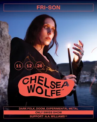 CHELSEA WOLFE (US) + Support : A.A.Williams (UK)