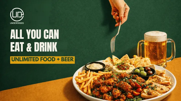 All You Can Eat & Drink Monday at Underdoggs | Unlimited Food & Beer