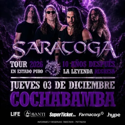 Saratoga en Estado Puro 2026 Tour Cochabamba