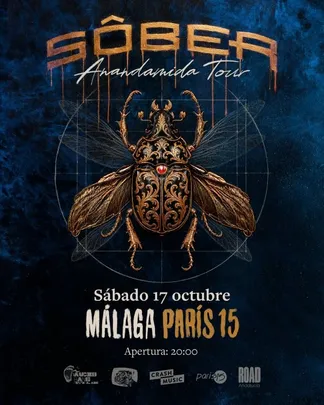 CONCIERTO SOBER - MÁLAGA - SALA PARIS 15 - SÁBADO 17 DE OCTUBRE