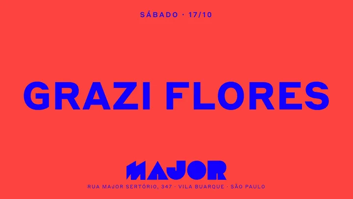 Major recebe Grazi Flores