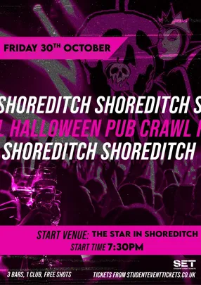 HALLOWEEN SHOREDITCH LONDON PUB CRAWL FRIDAY 30TH OCTOBER