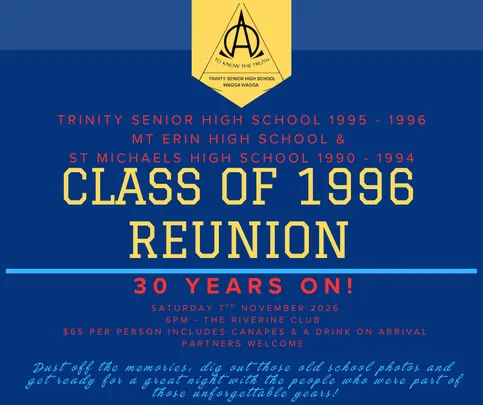 Class of 1996 Reunion - Trinity, Mt Erin & St. Micks!