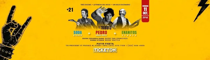 EL TRIBUTO PEDRO SUAREZ VERTIZ. SODA STEREO  Y ENANITOS VERDES EN PASSAIC