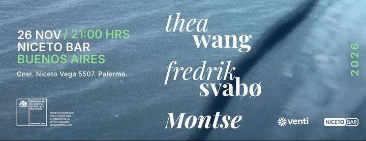 Montse • Fredrik Svabø • Thea Wang en Niceto Bar