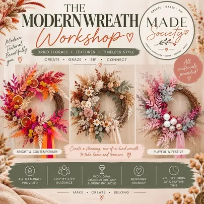 A VERY MADE CHRISTMAS: Modern Wreath Workshop