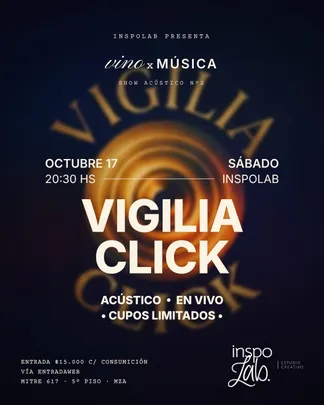 INSPOLAB presenta su Sesión N002 de VinoxMUSICA con VIGILIA CLICK.
