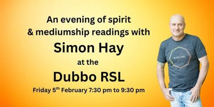 Aussie medium Simon Hay at the Dubbo RSL