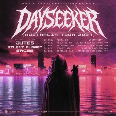 Dayseeker 'Creatures In The Black Night' Australian tour 2027