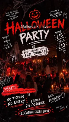 Halloween after dark.
