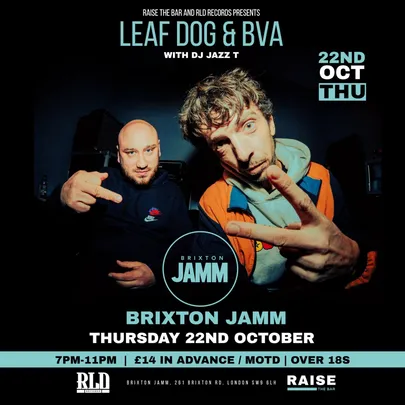 Raise The Bar and RLD Records presents: Leaf Dog + Bva with DJ Jazz T