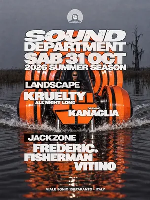 Sound Department Summer Closing Party W/ KRUELTY and Frederic