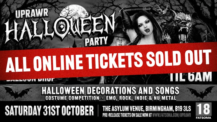 UPRAWR HALLOWEEN 2026 🎃 WIN SLAM DUNK TICKETS & AFTERPARTY TIL 6AM 👻  ALL ONLINE TICKETS SOLD OUT. - 50 TICKETS ON THE DOOR 🦇 🕸️