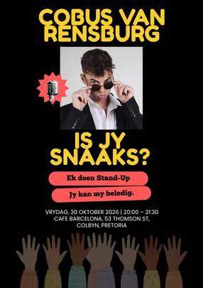 Cobus bied aan "Is jy Snaaks?"