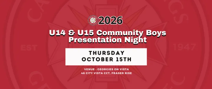u14 & u15 Community Boys Presentation Night