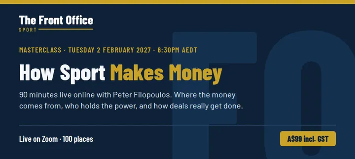 How Sport Makes Money: Masterclass with Peter Filopoulos