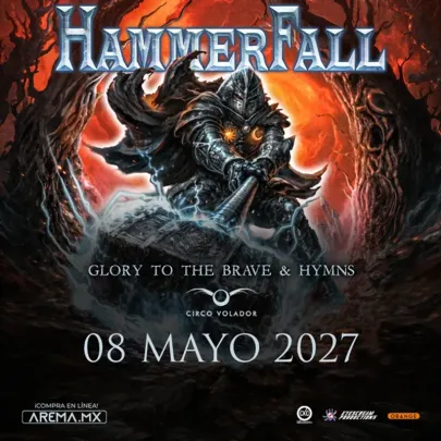 Hammerfall - Glory to the brave and hyms en CDMX 