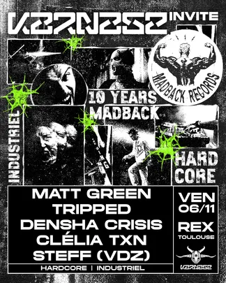 Karnage inv Madback Records W/ Tripped, Matt Green, Densha Crisis