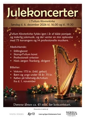 Julekoncert i Tvilum Klosterkirke kl. 16.00