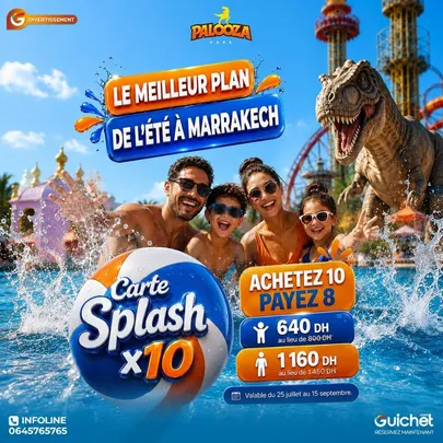 La Carte Splash x10 : 10 baignades à Palooza Park au meilleur prix