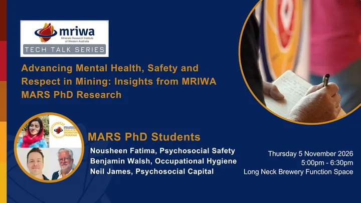 MRIWA Tech Talks: MARS Program PhD Students
