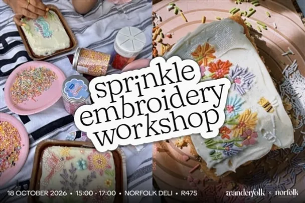 Sprinkle Embroidery Workshop with Norfolk Deli!