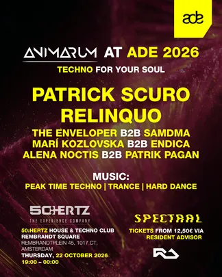 Animarum Showcase at ADE 2026 - Techno for Your Soul