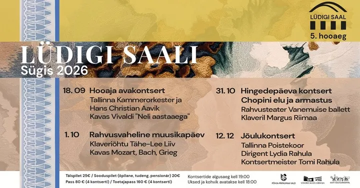 Hingedepäeva kontsert - Chopini elu ja armastus / Lüdigi saali sügishooaeg 2026