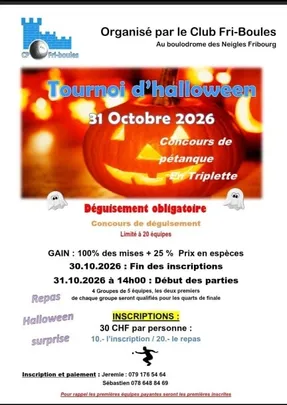 Tournoi d'Halloween - Concours de pétanque en triplette
