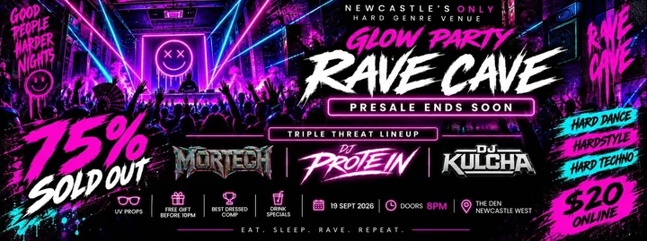 RAVECAVE GLOW 2.0 |Hardstyle|Hard techno | 7th Nov @ The Den