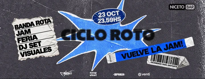 CICLO ROTO 23 OCT en Niceto Bar
