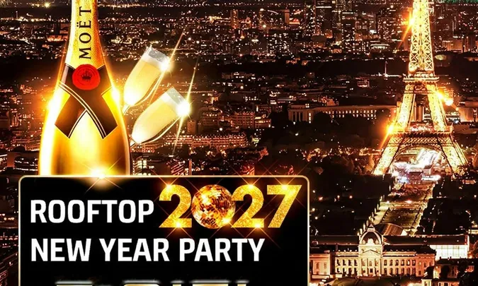 Réveillon Rooftop club geant new year panoramique