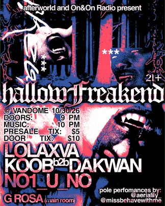 On&On Radio + Afterworld.NHV present: HallowFreakend