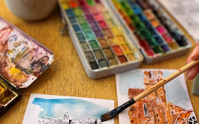 Atelier aquarelle - carnet de voyage avec l'artiste Elisabeth Ledoux